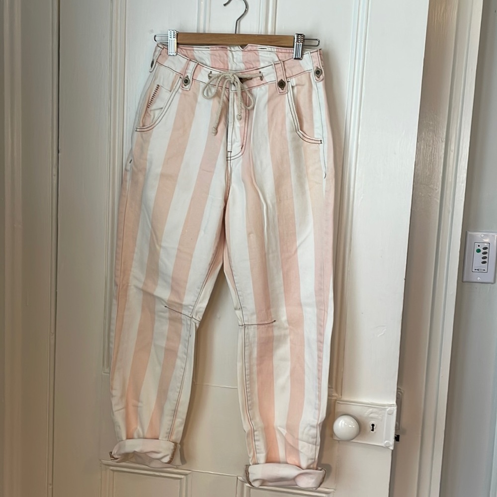 High waisted candy stripe denim - Oneteaspoon